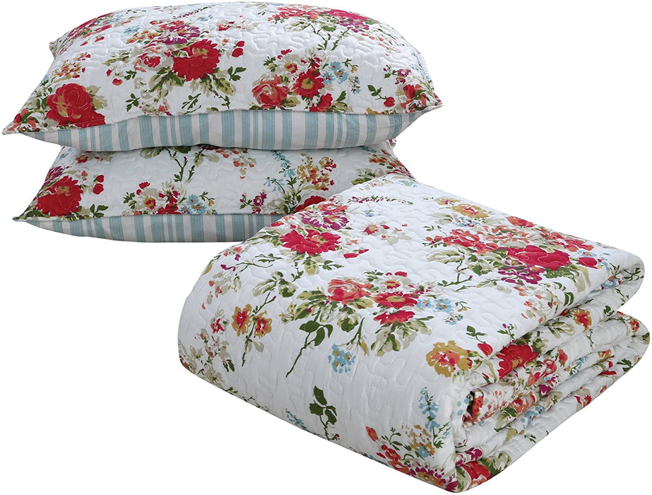 Coast to Coast Living Quilt Sets, Luxurious 3pc Bedspreads- Cotton Rich Soft (Sonoma