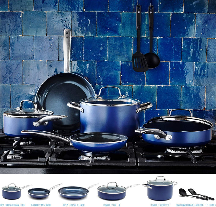 Blue Diamond Toxin Free Ceramic Nonstick Cookware Set