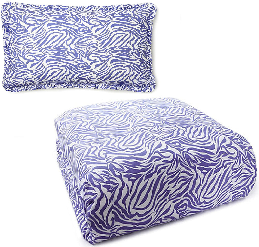 Be-You-tiful Home Zebra Twin Duvet Cover with Standard Sham, Lavender