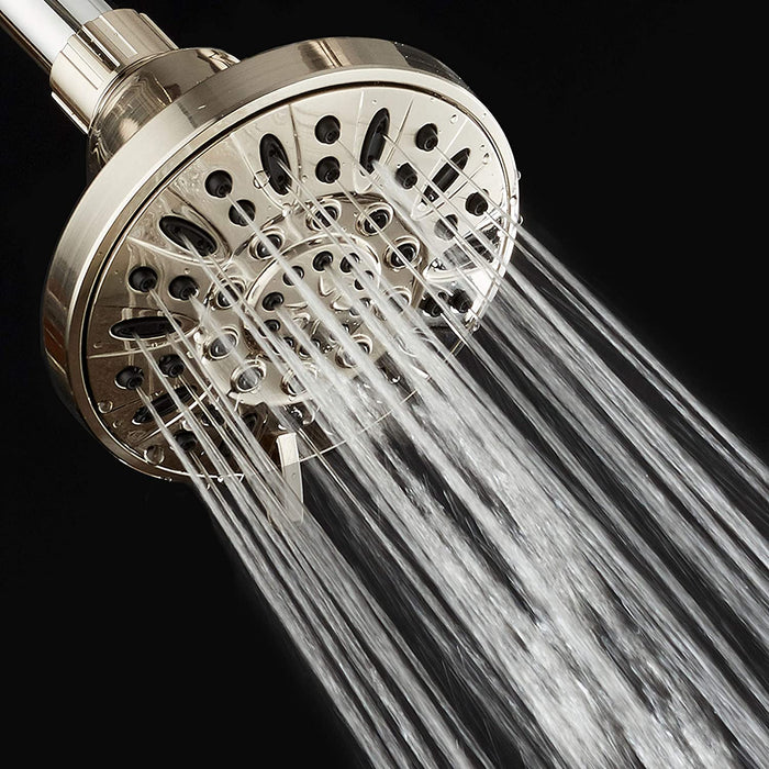 AquaDance Premium High Pressure 6-setting 4-Inch Shower Head for the Ultimate Shower Spa Experience! Officially Independently Tested to Meet Strict US Quality & Performance Standards!