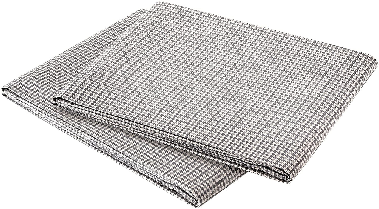 Brielle Houndstooth 100% Cotton Printed Duvet Cover Set, Full/Queen