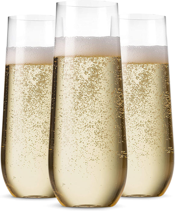 Stemless Champagne Flutes 6 pack - Elixir Glassware