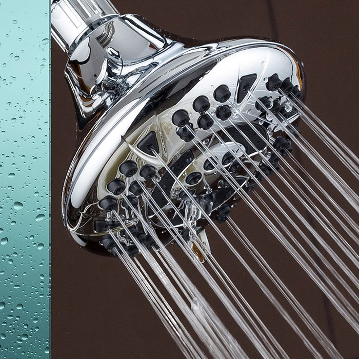 AquaDance High-Pressure 6-setting 4.15-inch Shower Head for the Ultimate Shower Spa Experience! / Officially Independently Tested to Meet Strict US Quality & Performance Standards